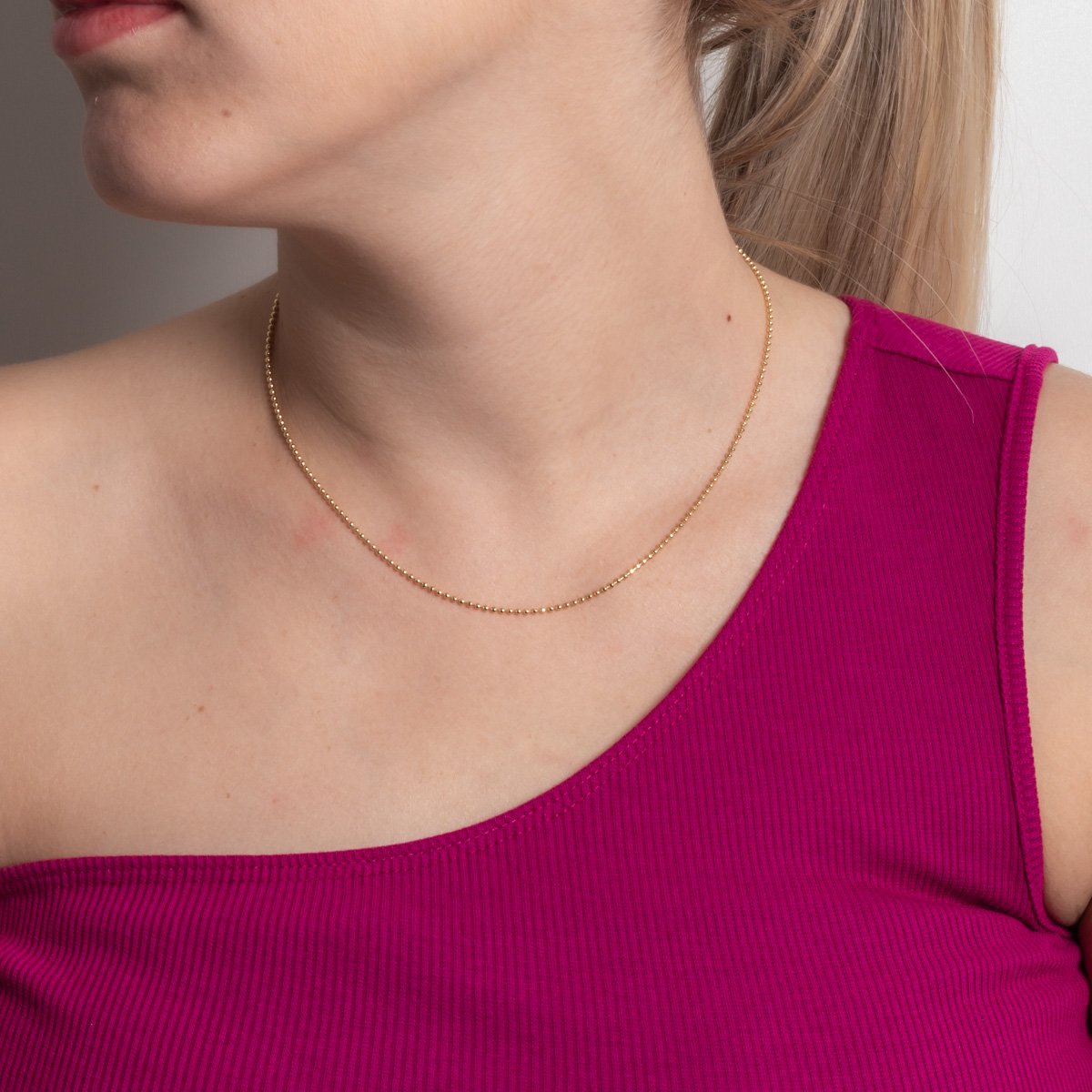 Clt-5995-Fo Choker De Bolinhas Lisas (32cm+10cm).