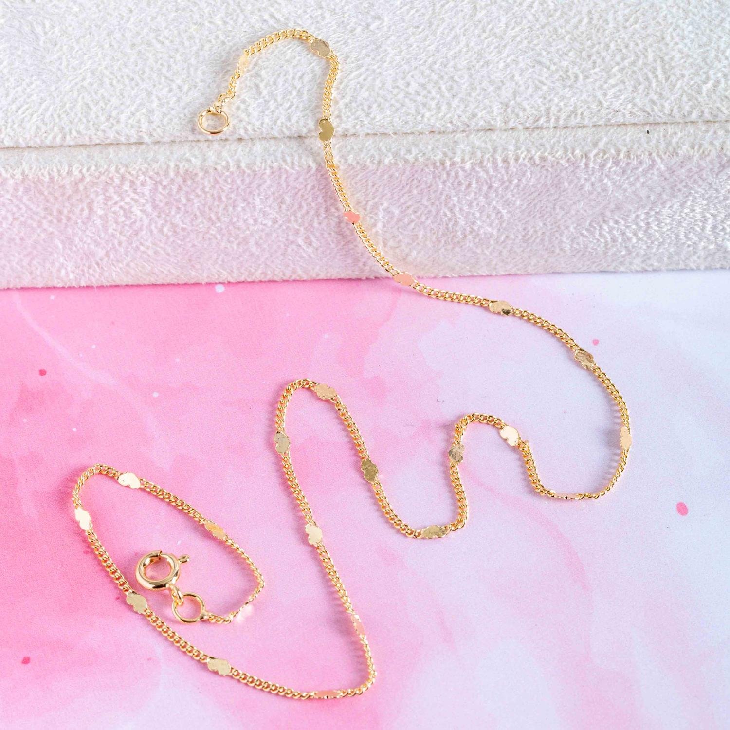 Clt-6023-Fo Colar Infantil Com Coraçãozinhos (35cm).&Nbsp;