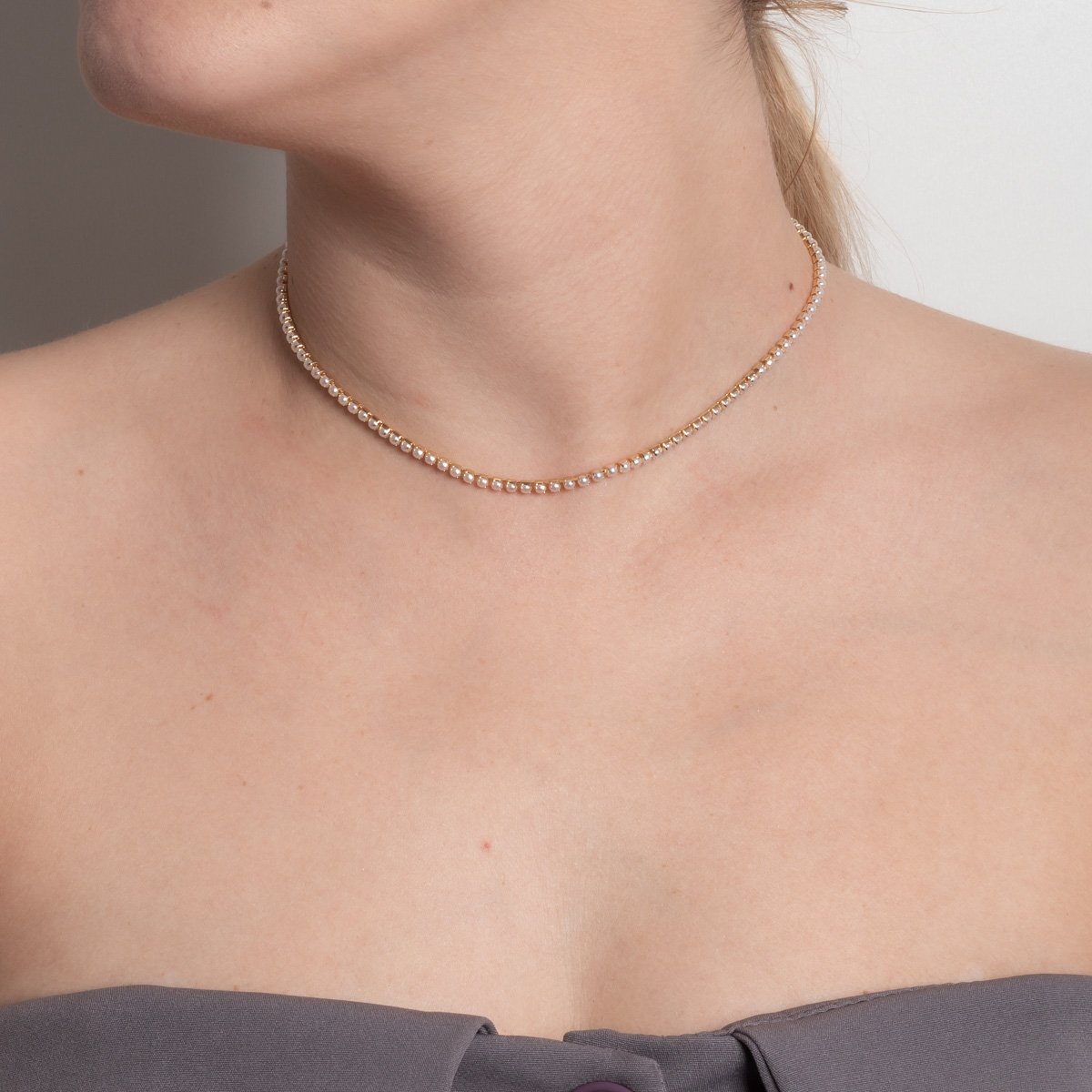 Clt-6051-Fo Choker De Pérolas (30cm+10cm).