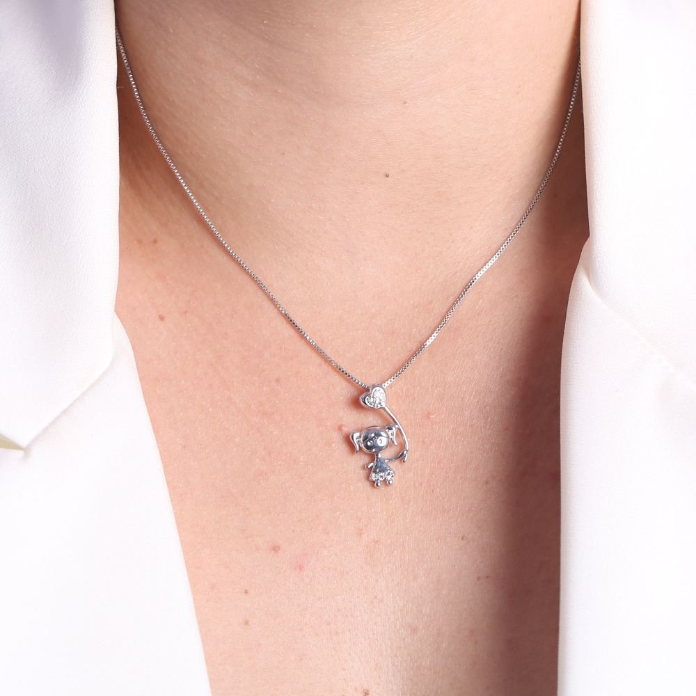 Clti-1006-Rd - Colar Menininha Cravejado