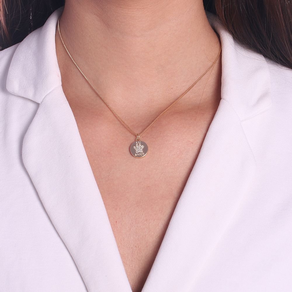 Clti-1411-Fo Colar Medalha Pet (45cm+5cm)