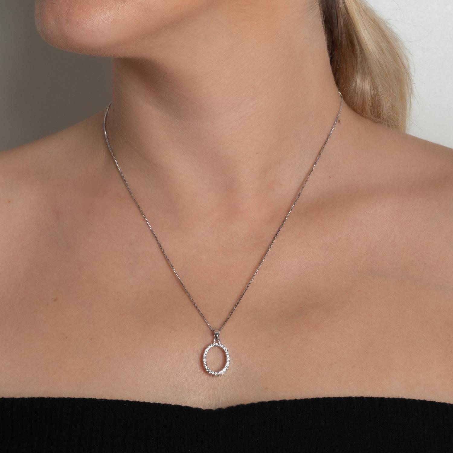 Clti-2066-Rd Colar Com Pingente Cravejado Cristal (45cm+5cm).