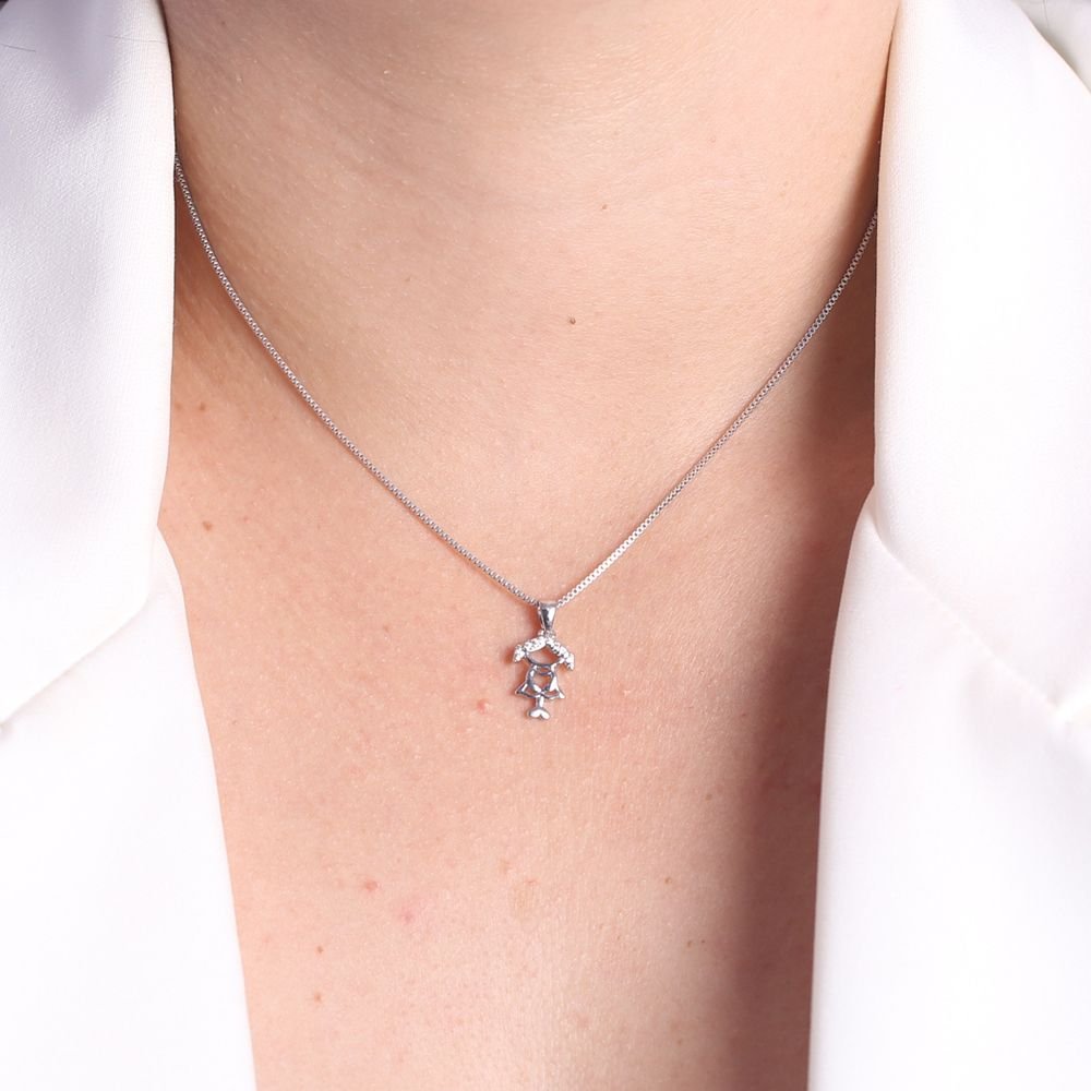 Clti-989-Rd - Colar Menininha Cravejado