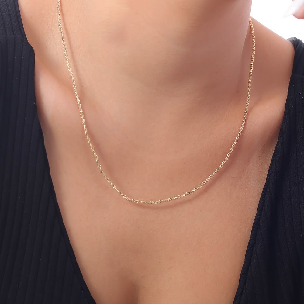 Co-105-Fo 45cm+5cm Colar Cordão Baiano (1,5mm)