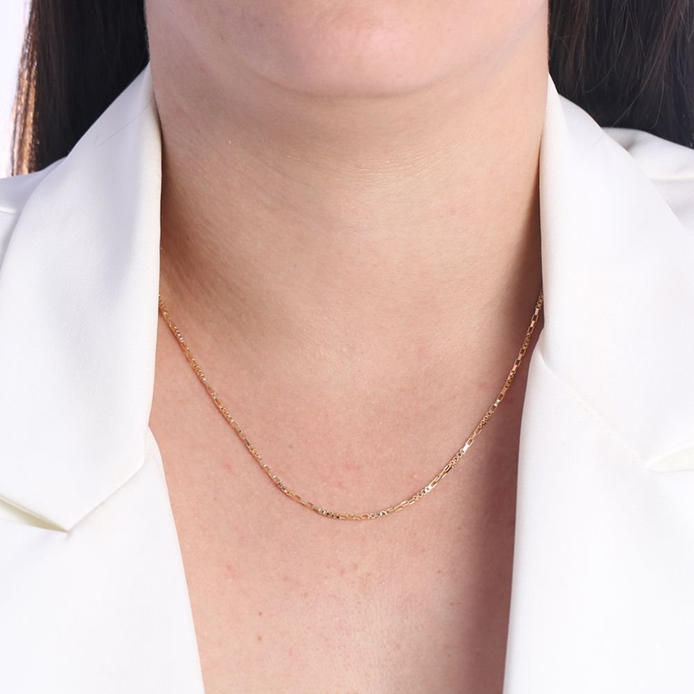 Co-173-Fo Colar Mini Elos Quadrados