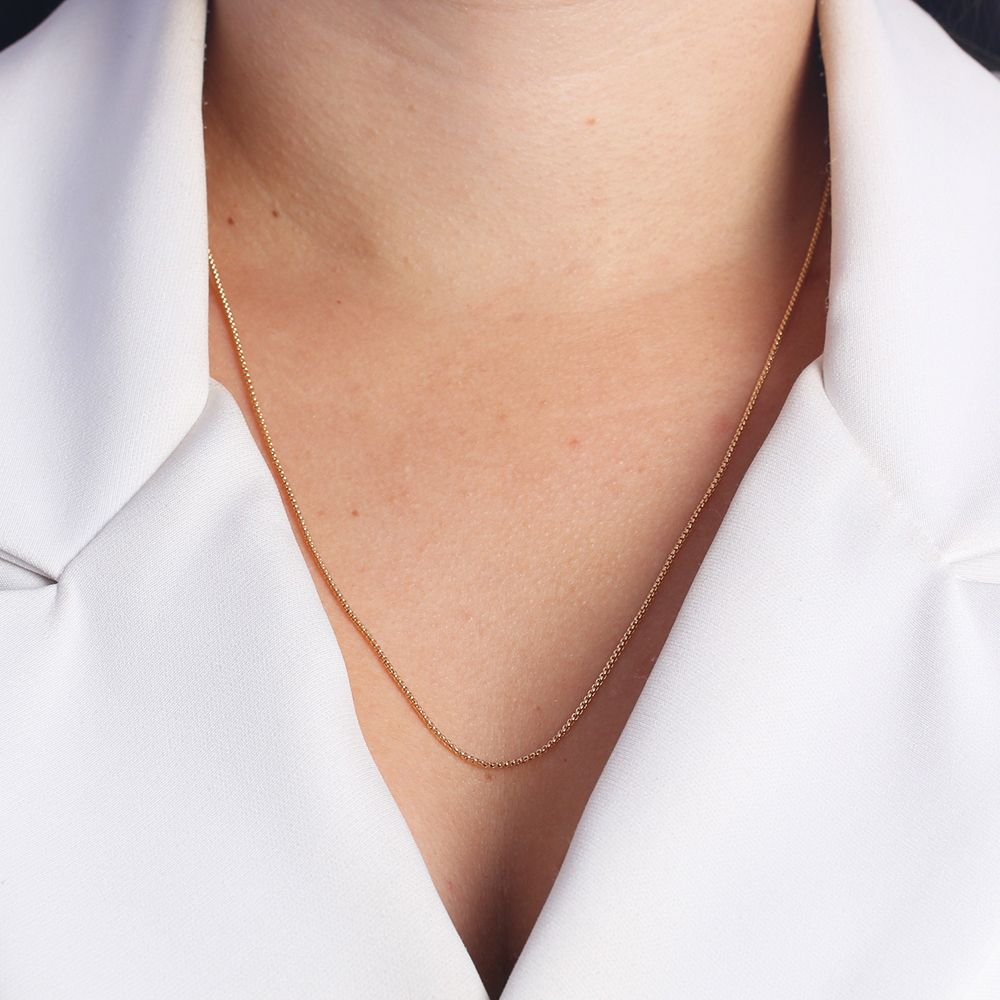 Co-221-Fo (45cm+5cm) Colar De Veneziana