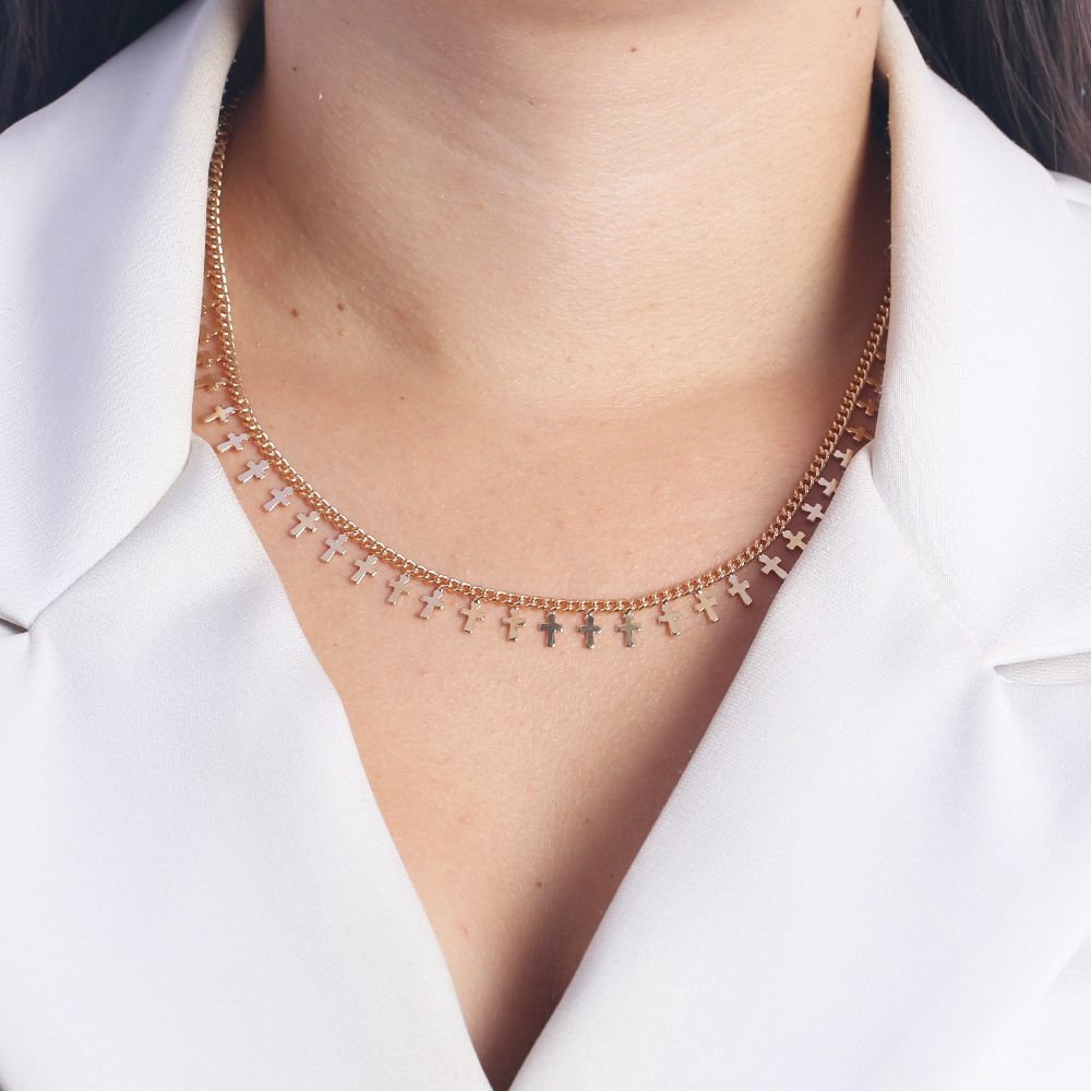 Co-235-Fo (32cm+10cm) Choker De Cruz