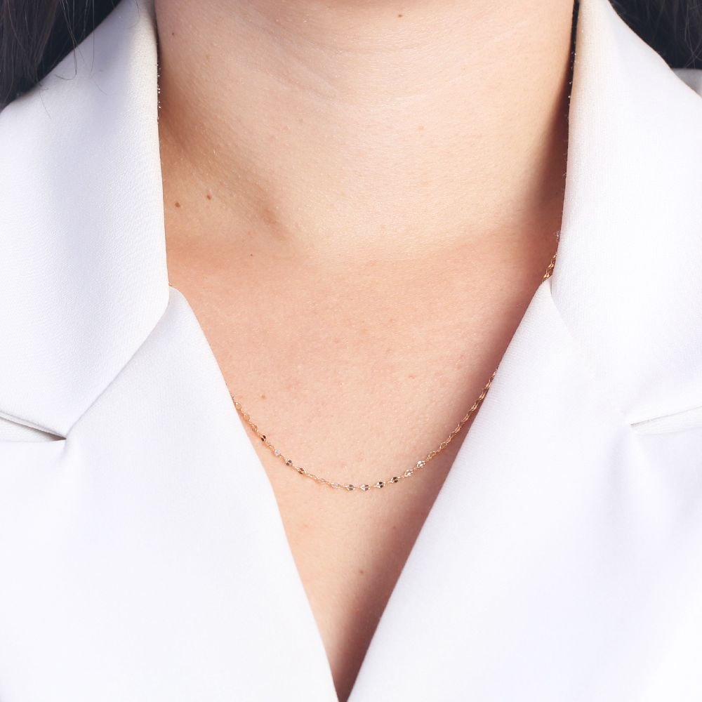 Co-267-Fo (80cm+5cm) Colar Longo Detalhado