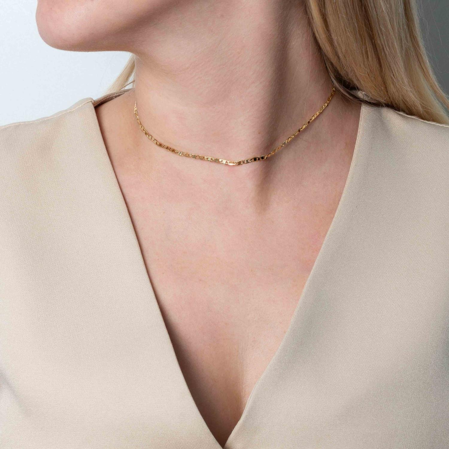 Co-374-Fo Choker De Elos Pequenos (32cm+10cm).