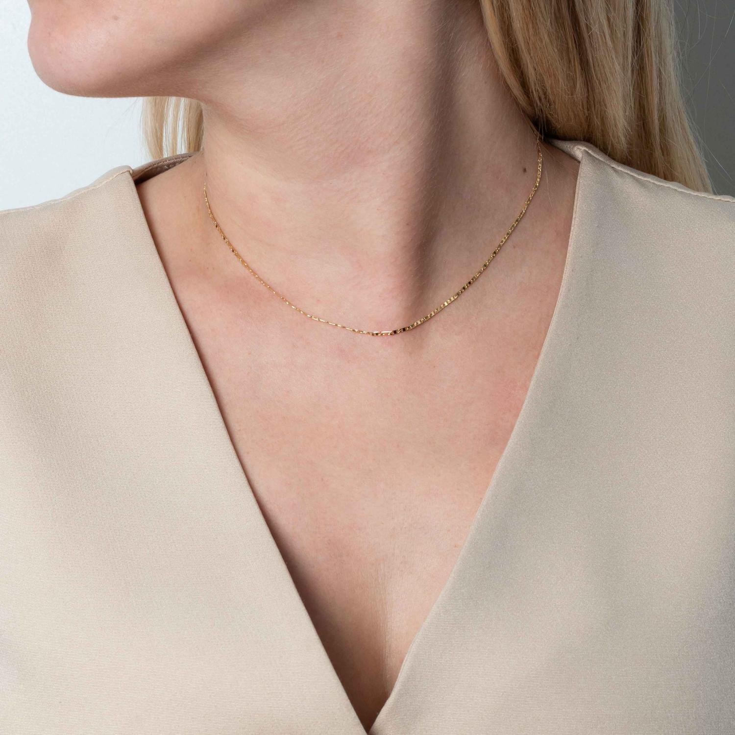 Co-376-Fo Choker De Elinhos Quadrados (32cm+10cm).