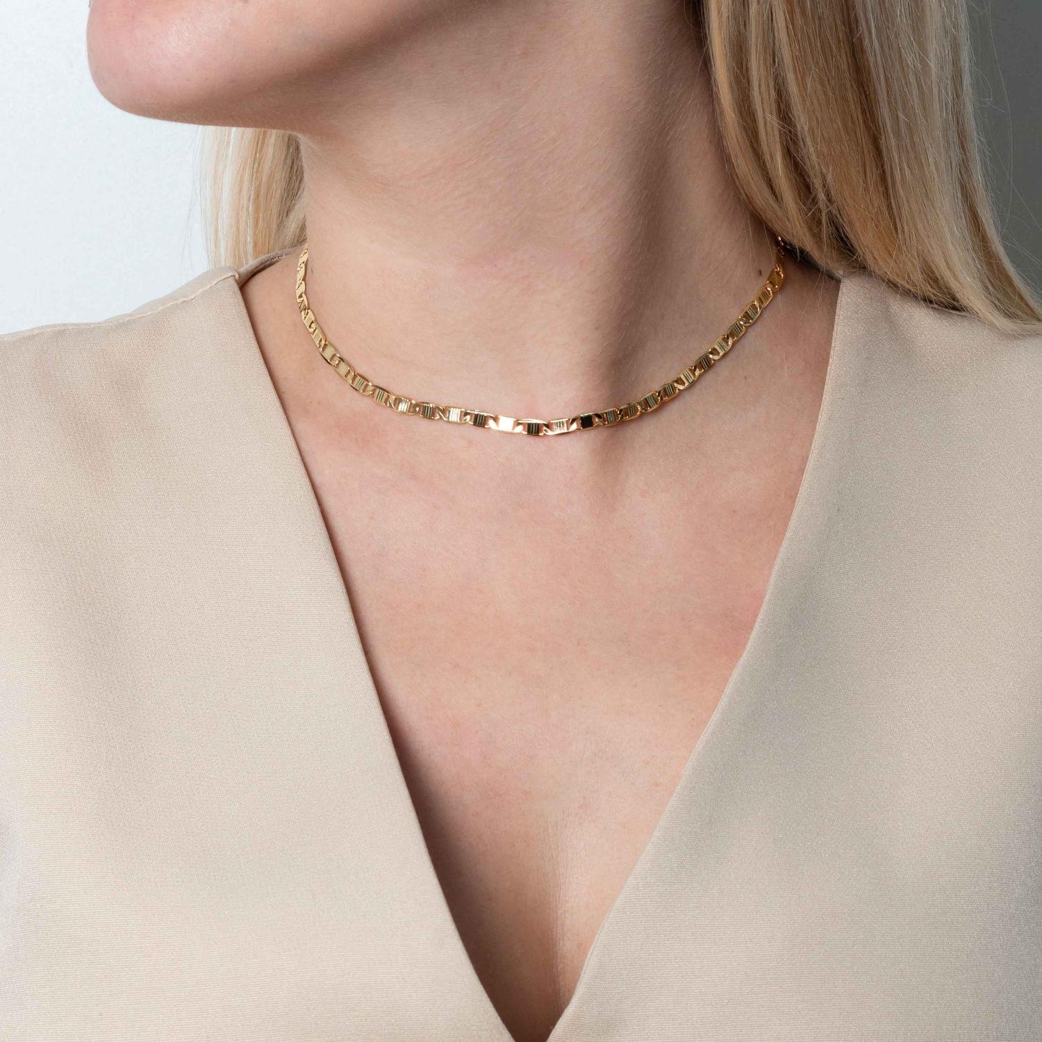 Co-377-Fo Choker De Elos Pequenos (32cm+10cm).