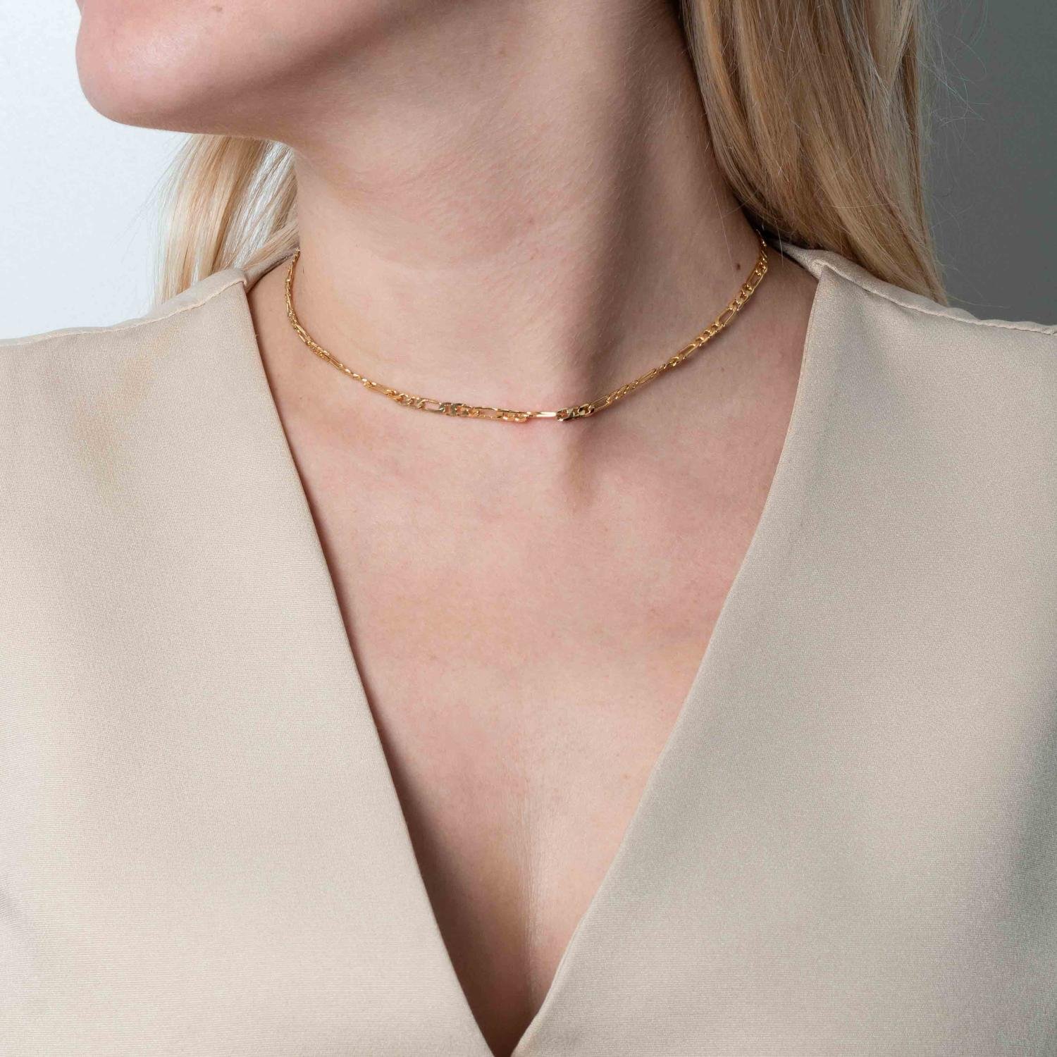 Co-378-Fo Choker De Elos Pequenos (32cm+14cm).