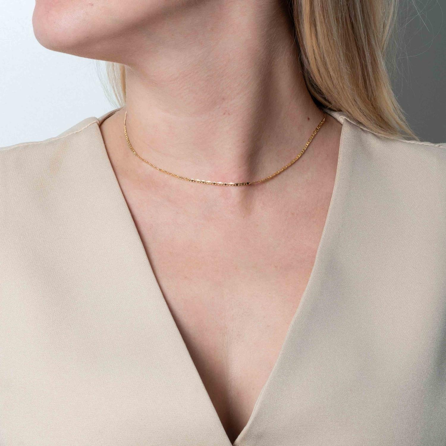 Co-380-Fo Choker Mini Elos (32cm+10cm).