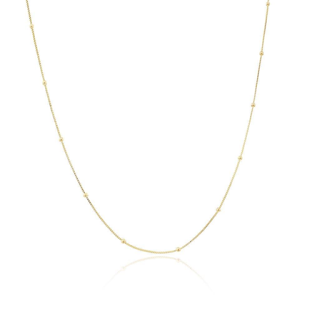 Co-73-Fo (60cm+5cm) Colar De Bolinhas