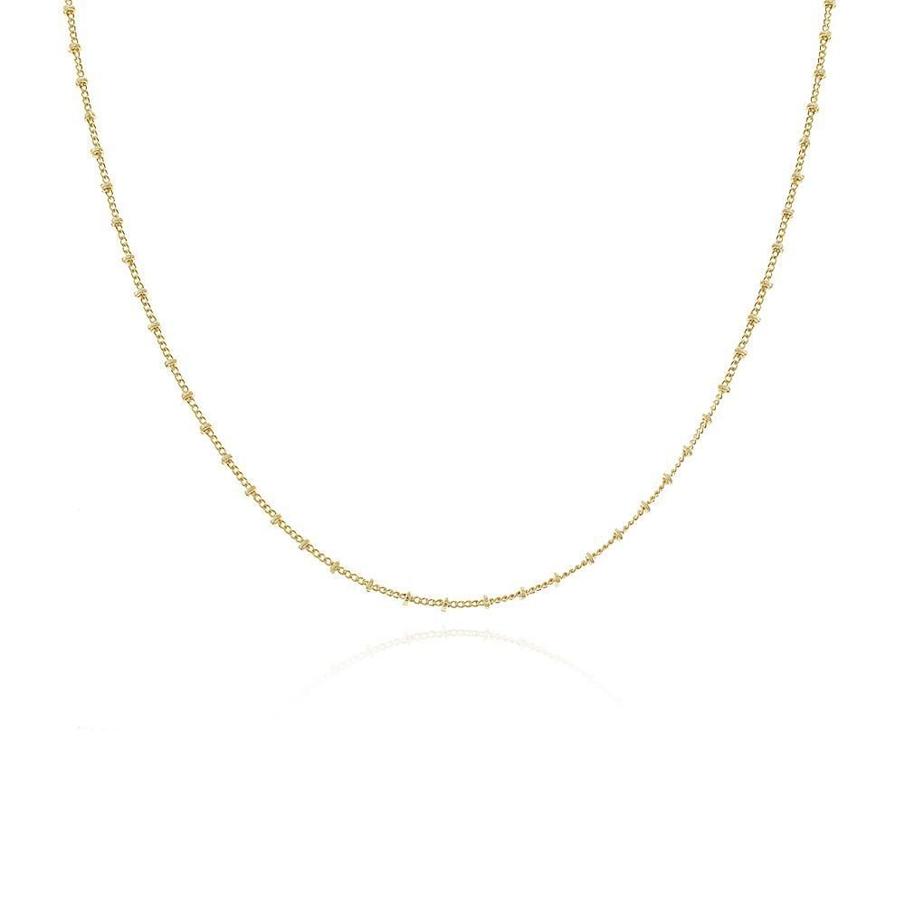 Co-92-Fo Colar Com Corrente De Bolinhas (40cm+5cm)