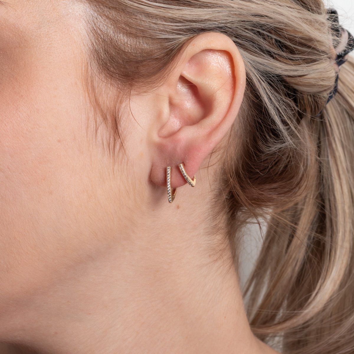 Duplo-127-Do Brinco Duplo Articulado Cravejado De Zircônias Cristais.