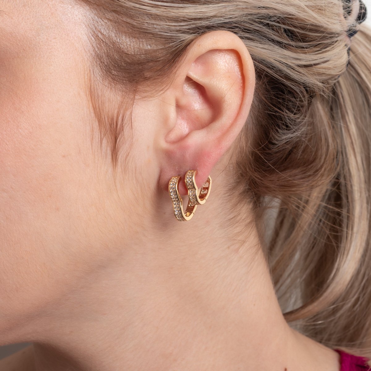 Duplo-131-Do Brinco Duplo De Corações Articulados Cristais (14mm/18mm).