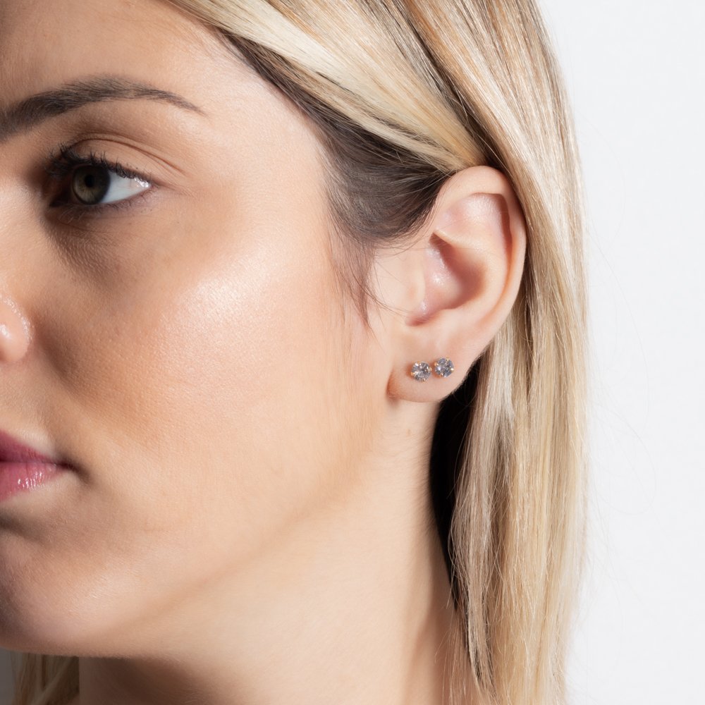 Duplo-56-Do Brinco Duplo De Zircônias Cristais.