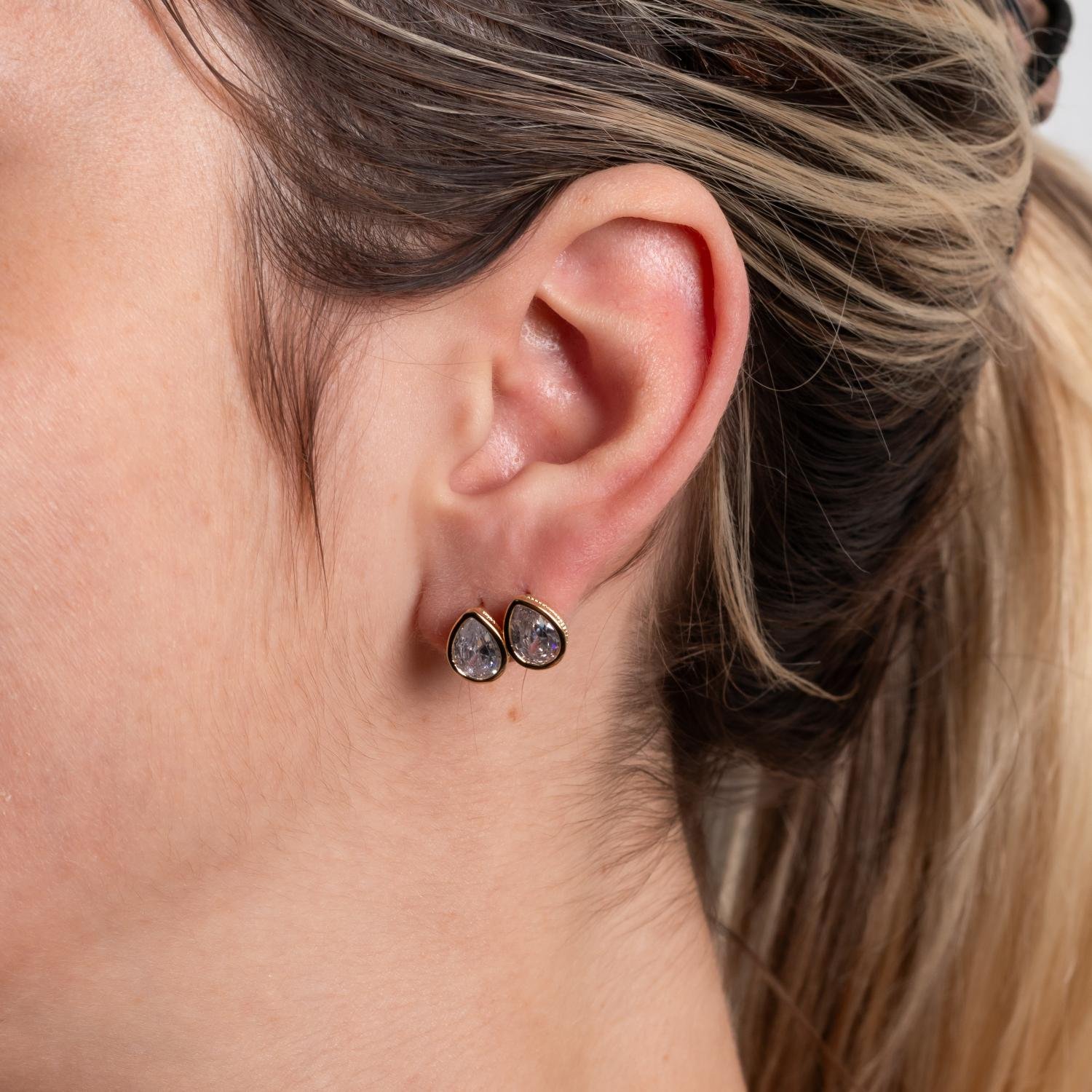 Duplo-65-Do Brinco Duplo Gota Cristal.