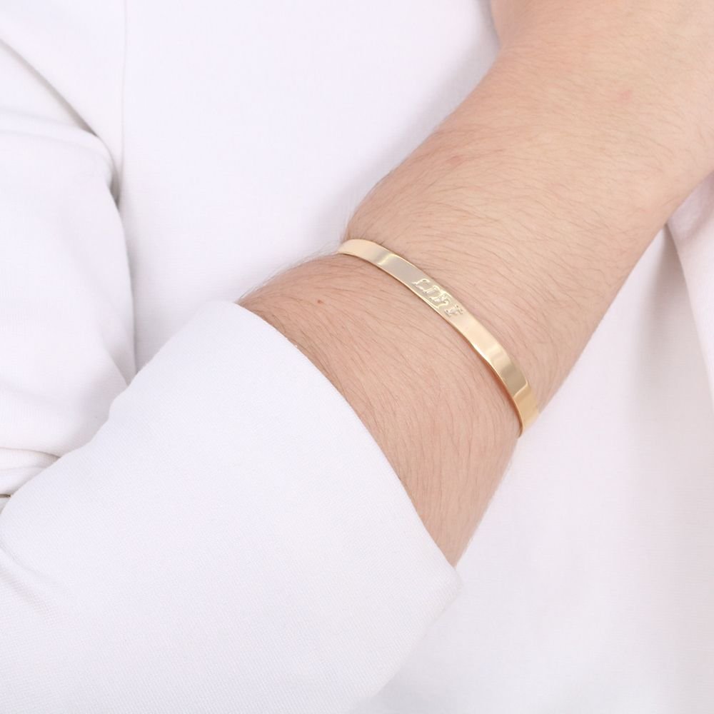 Brc-16-Fo Bracelete Chapado Escrito: Life