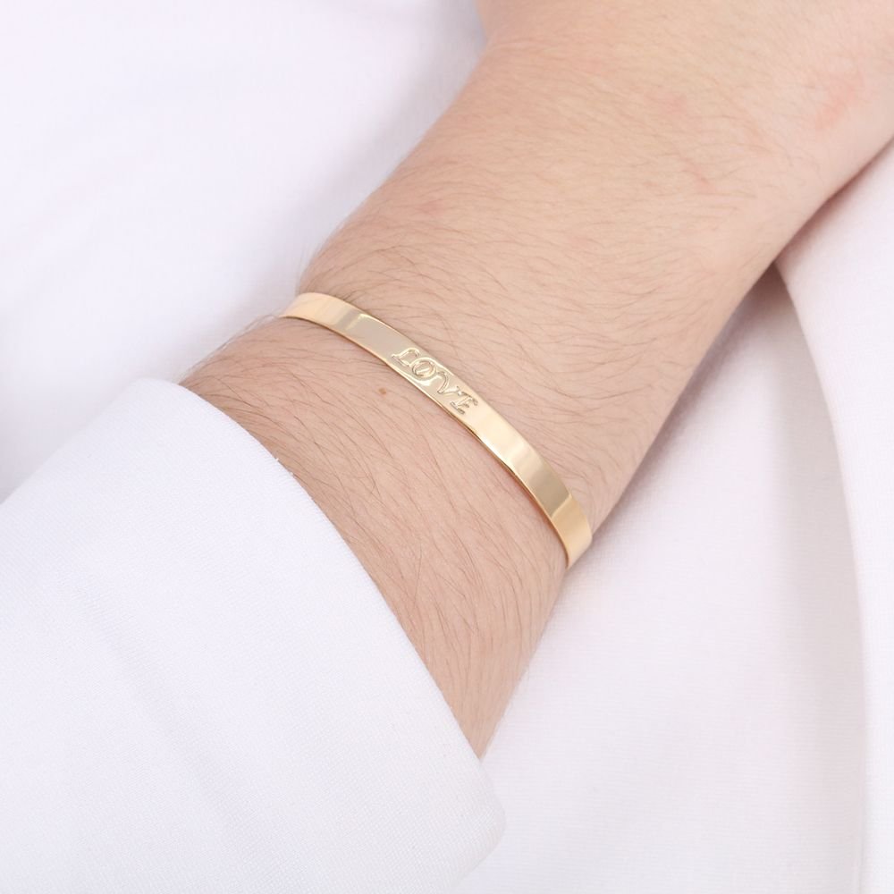 Brc-17-Fo Bracelete Chapado Escrito Love