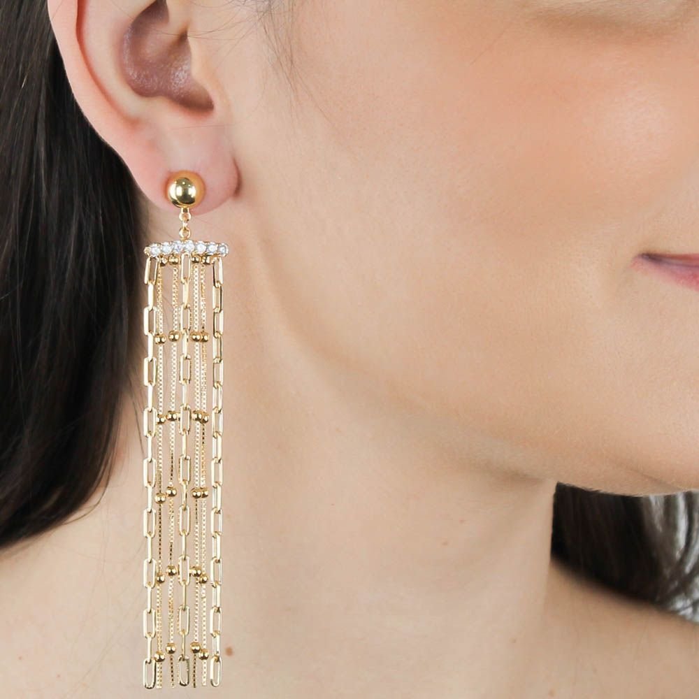 Brt-3100-Do Brinco Longo Cravejado Cristal.