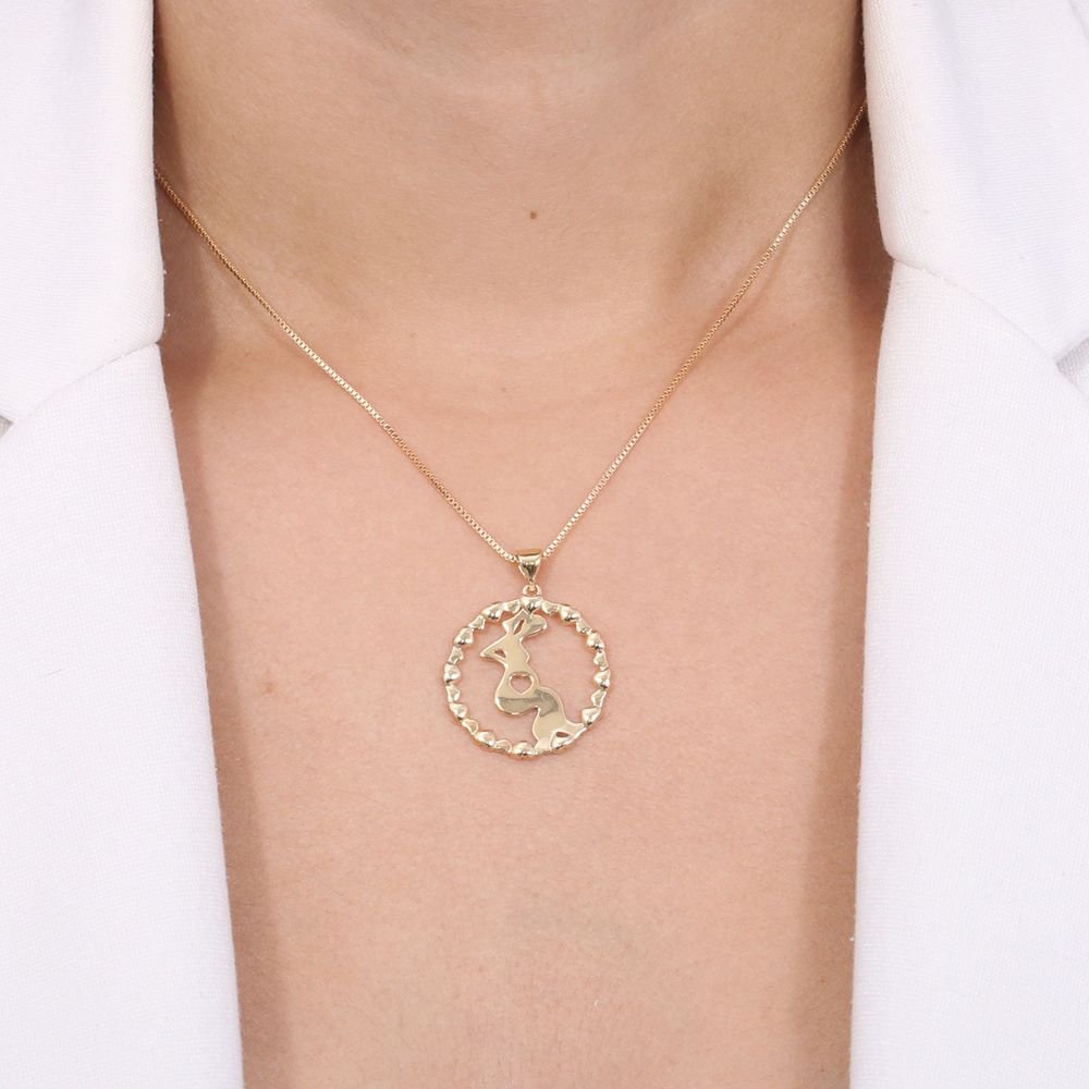 Clti-1114-Fo 45cm+5cm Veneziana 0.8mm Colar Gravidez