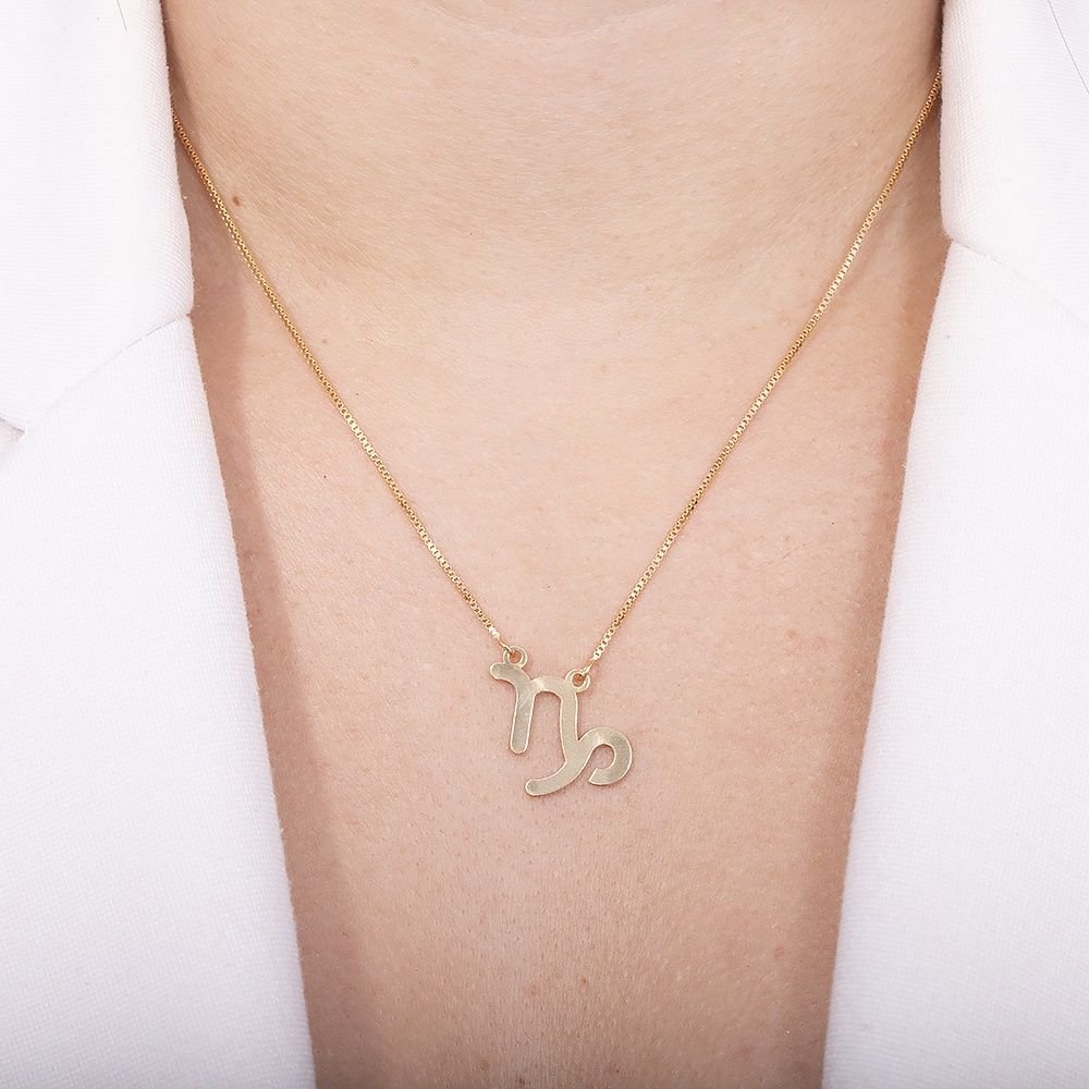 Clt-5031-Fo-Capricórnio - Colar Signos