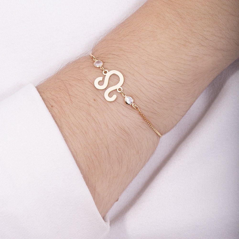 Pst-2471-Fo-Leão - Pulseira Gravatinha Signos