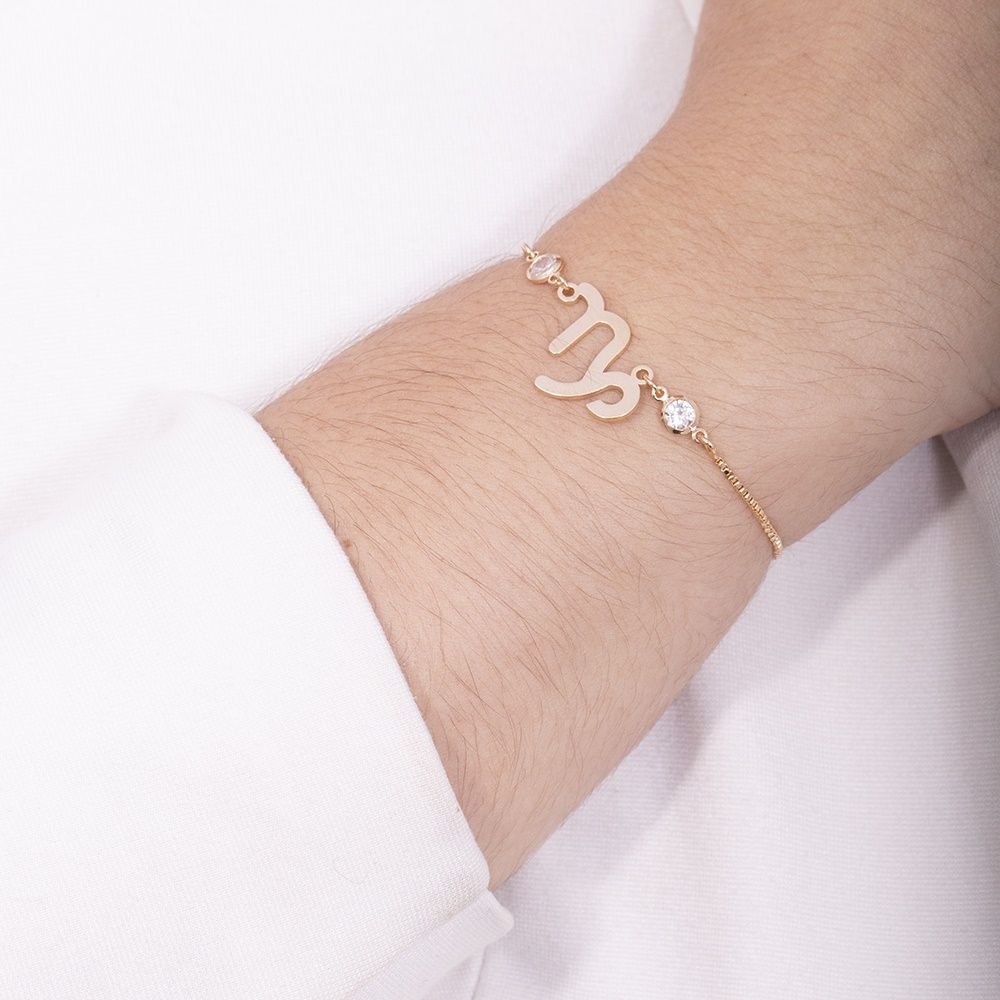 Pst-2476-Fo-Capricórnio - Pulseira Gravatinha Signos