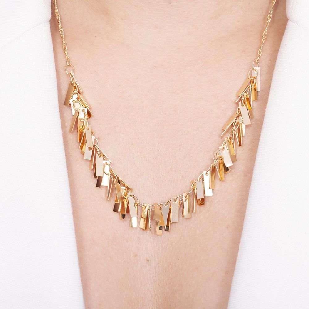 Clt-3091-Fo - Colar Singapura Com Chapas