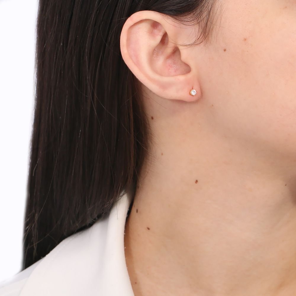 Brt-3203-Do Brinco Ear Pin Borboleta Com Zircônia