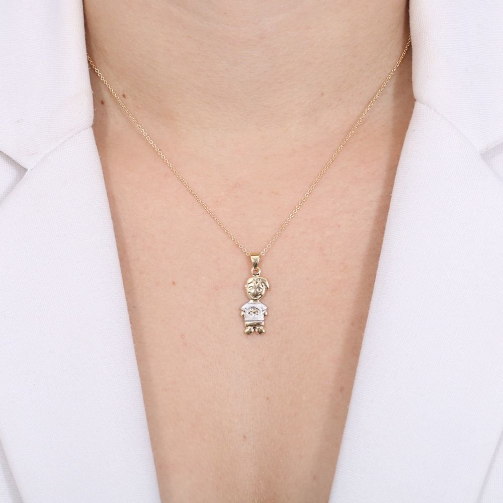 Clt-5085-Fo-C/Ródio - Colar Filho