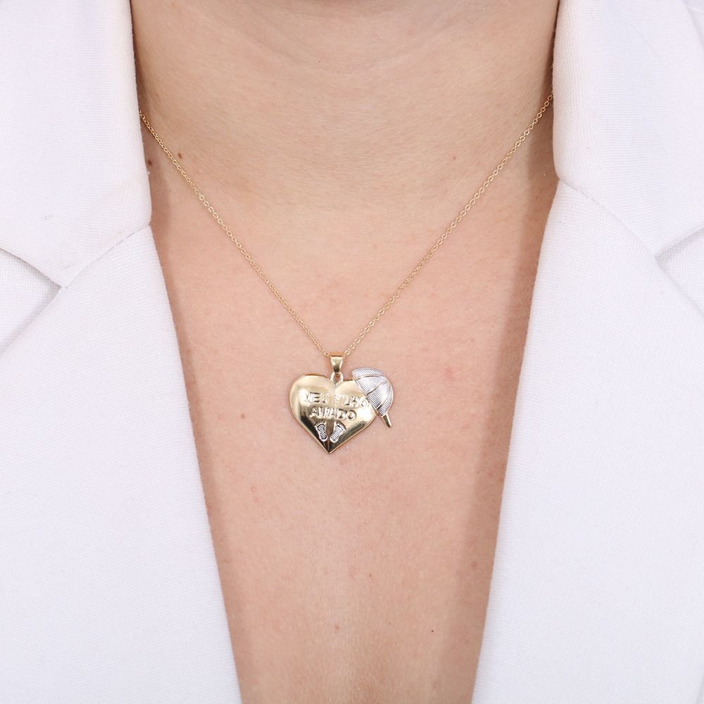 Clt-5093-Fo-C/Ródio - Colar 'Meu Filho Amado'