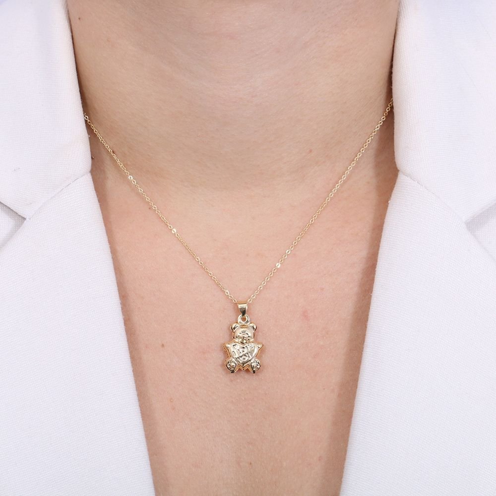 Clt-5107-Fo Colar Teddy Bear Y Love You