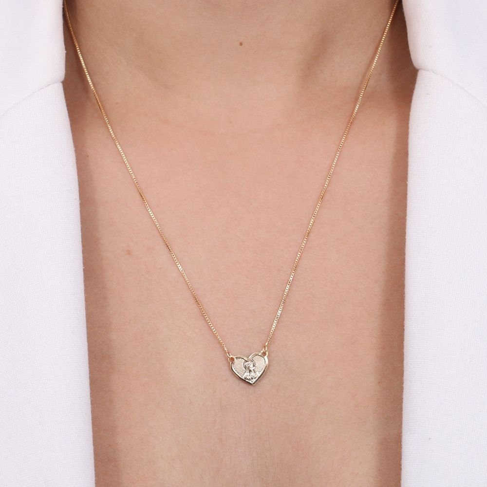 Esc-136-Fo Escapulário Coração Nossa Senhora Do Carmo (30x30cm)