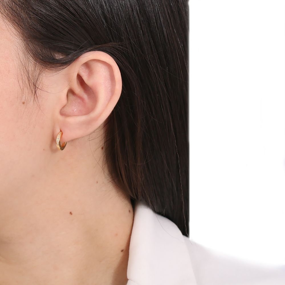 Ag-287-Do Brinco Argola 11mm Cravejada