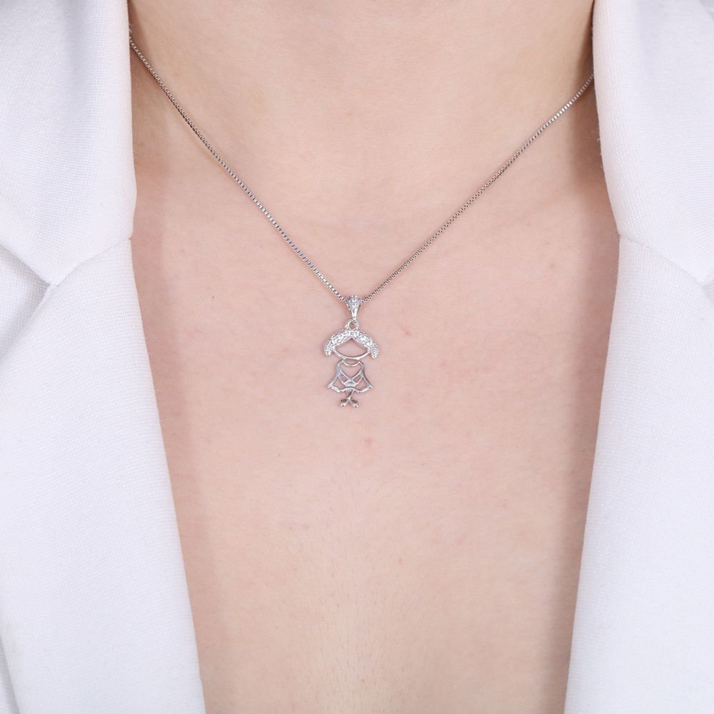 Clt-5194-Rd 45cm+5cm Colar Vazado Menininha