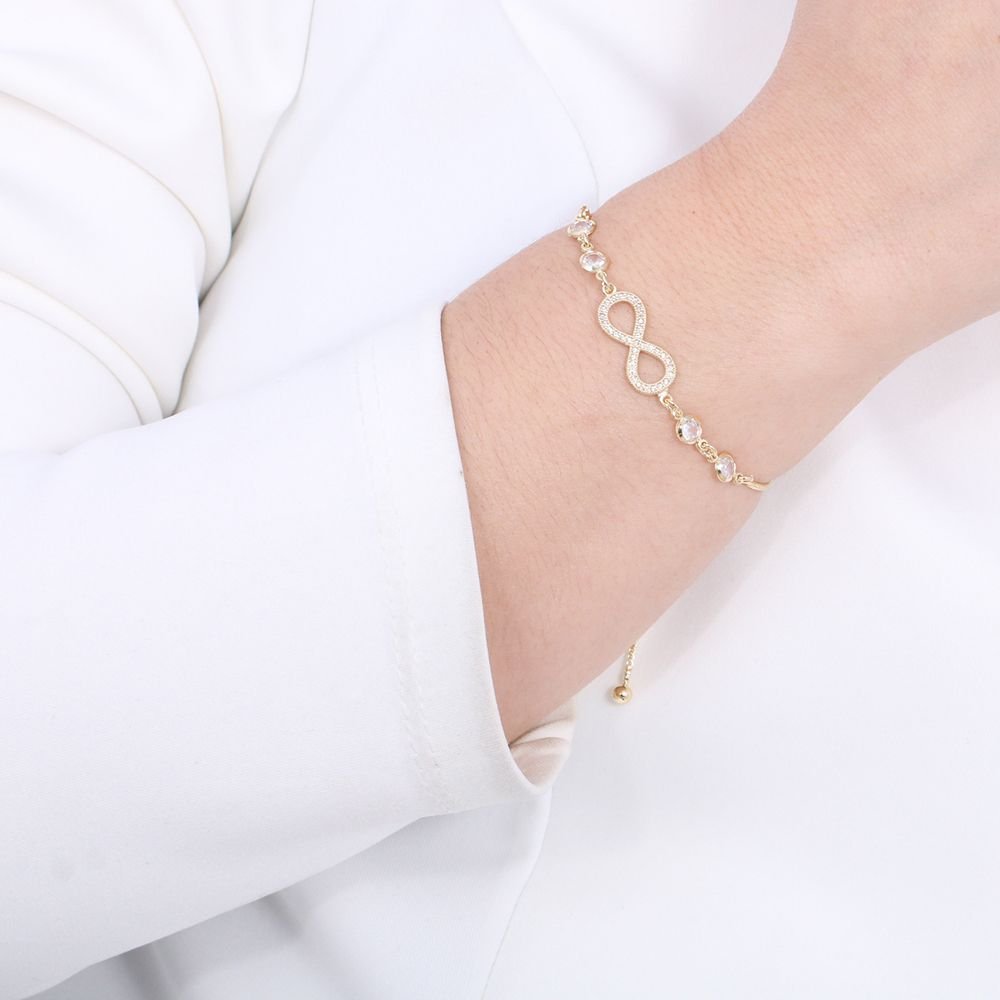 Pst-2536-Fo Pulseira Infinito Cravejado