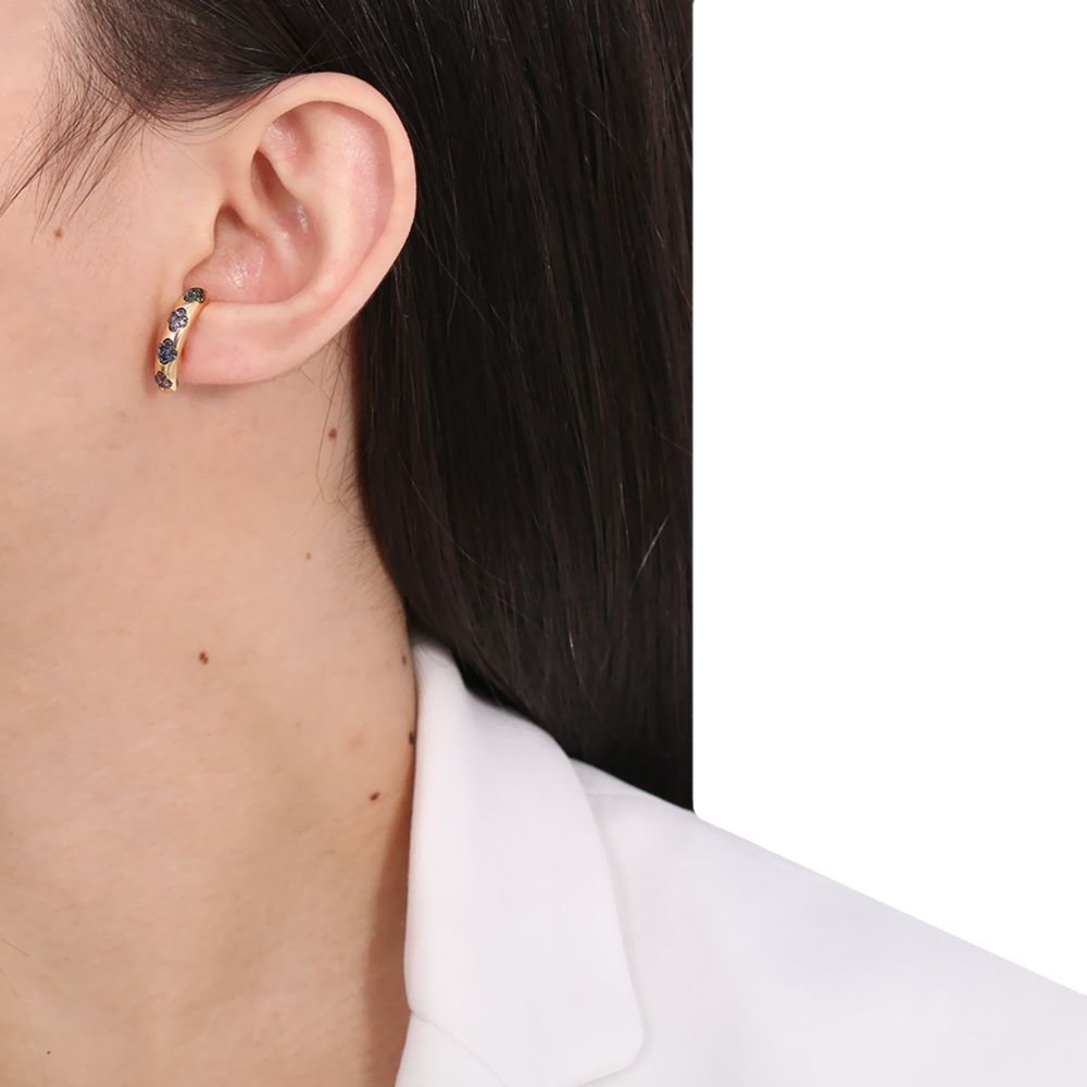 Brd-688-Do-C/Ródio Brinco Cravejado Com Detalhes No Ródio