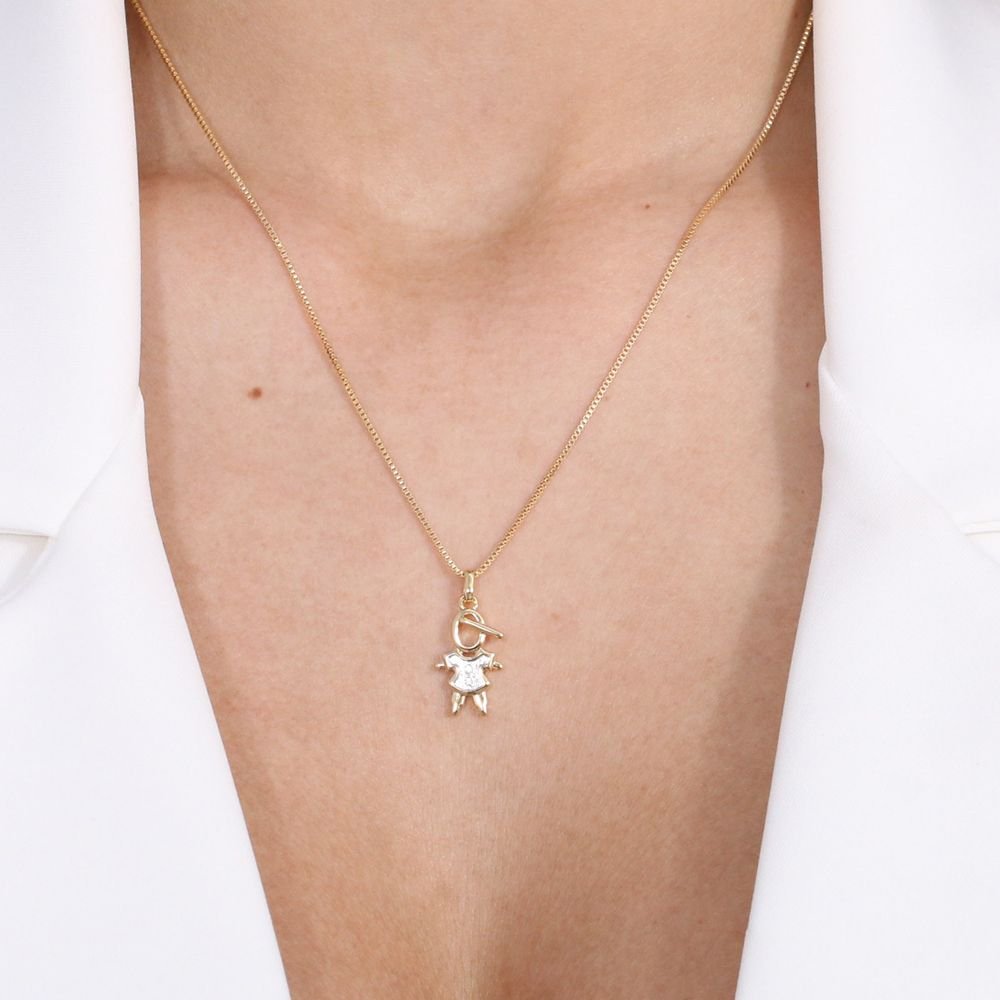 Clti-1253-Fo Colar De Menino (45cm+5cm)