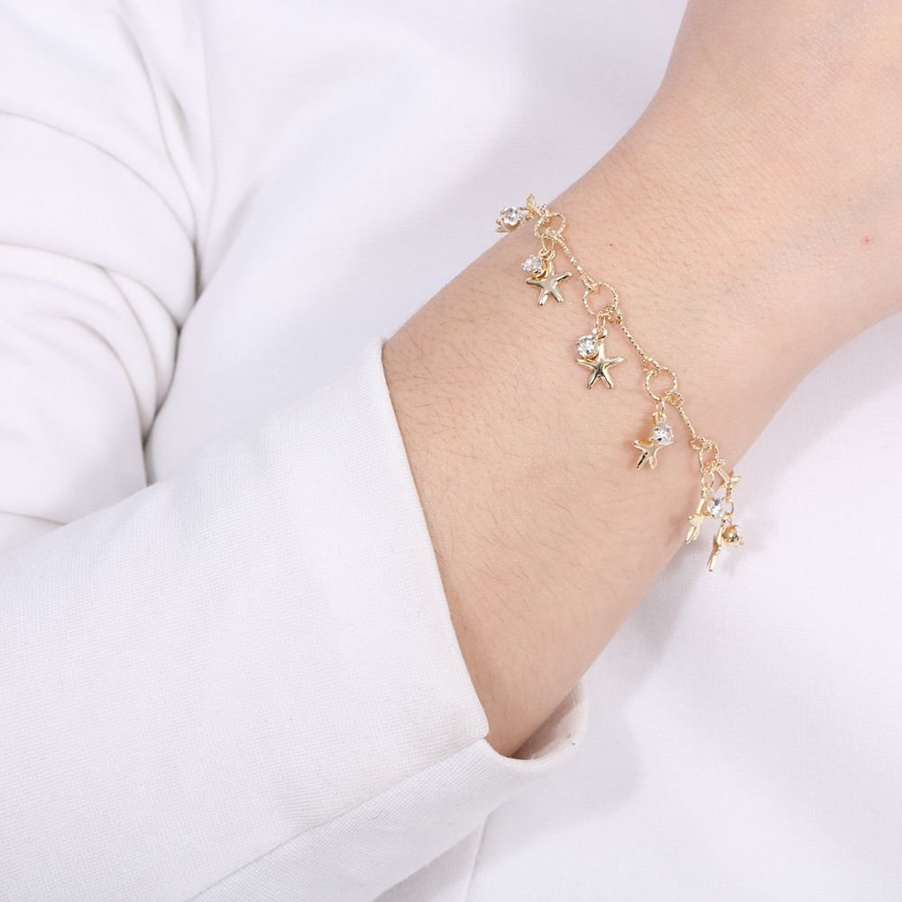 Pst-3168-Fo Pulseira De Estrelinhas E Zircônias