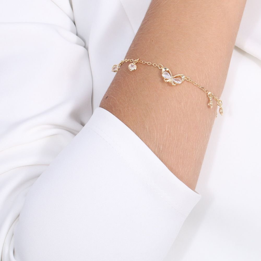 Pst-2570-Fo Pulseira Com Pingente De Borboleta