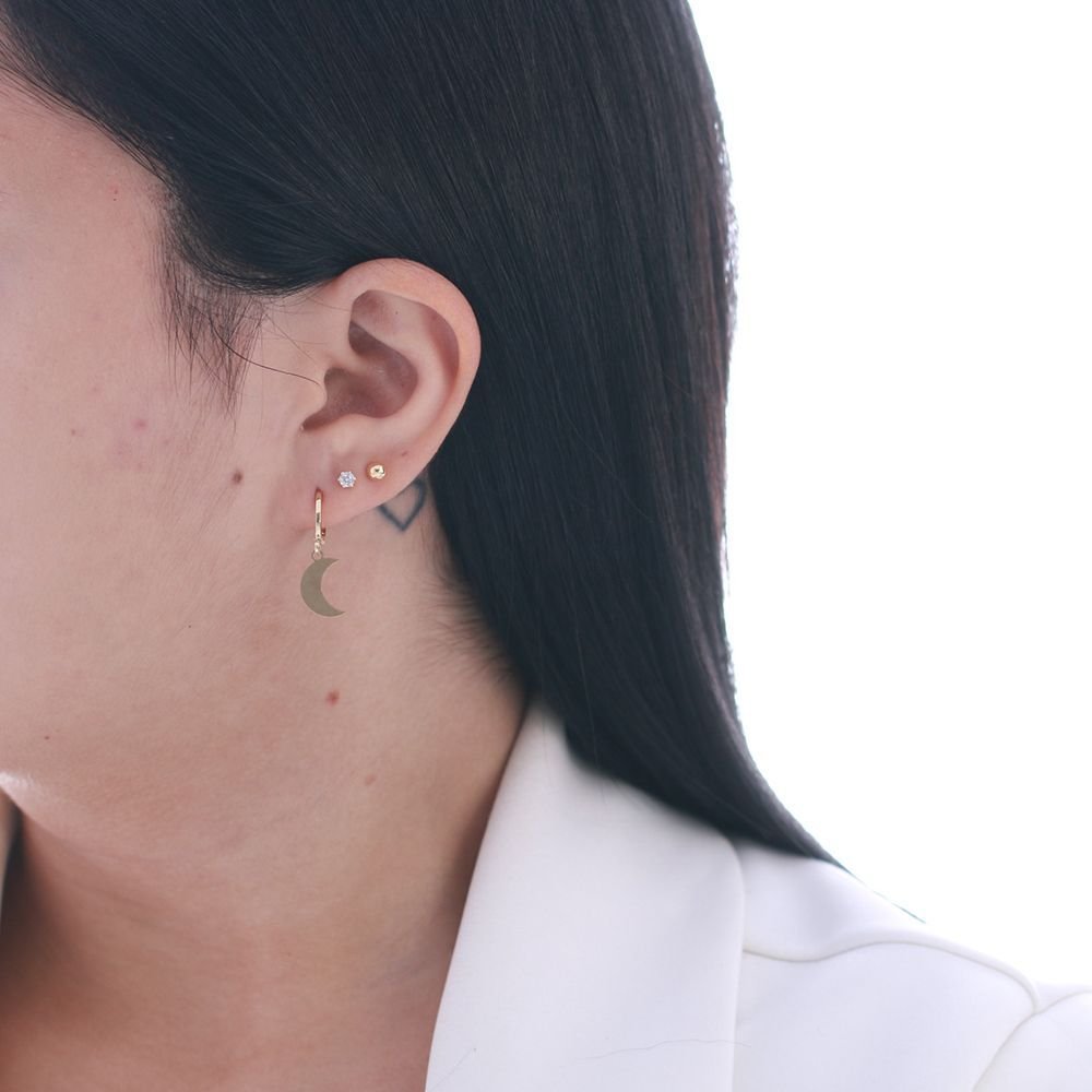 Trio-448-Do Trio De Brincos Ponto De Luz, Bolinha E Lua