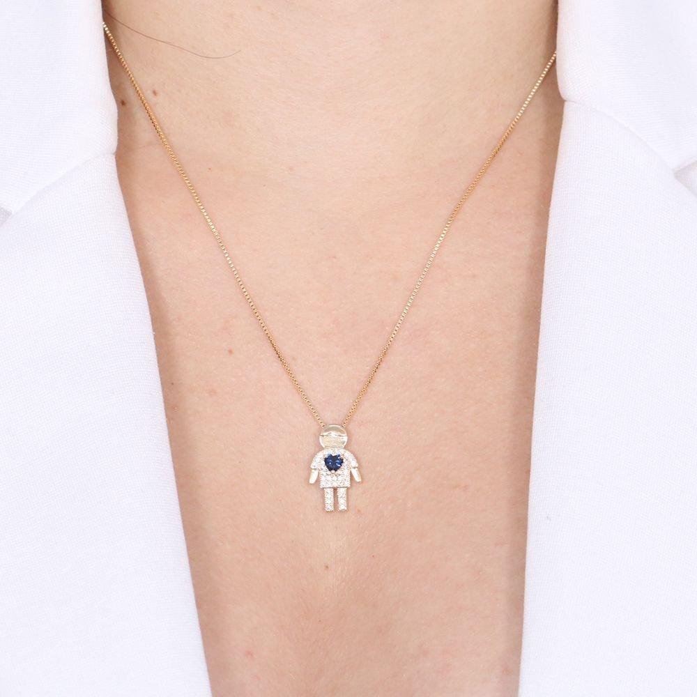 Clti-1290-Fo 45cm+5cm Veneziana 0.8mm Colar Menino Detalhado