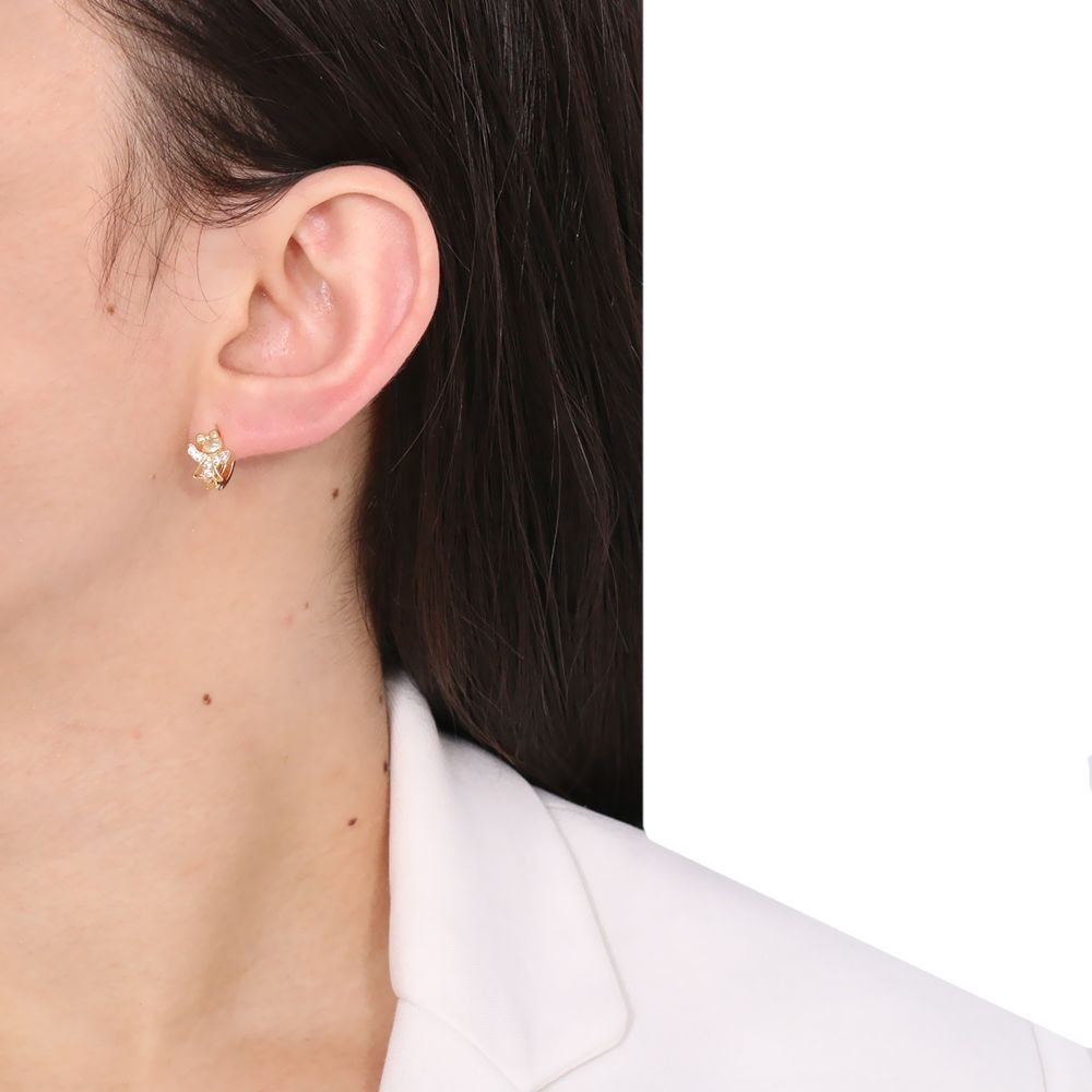 Ag-478-Do Brinco De Argolinha De Criança Cravejado