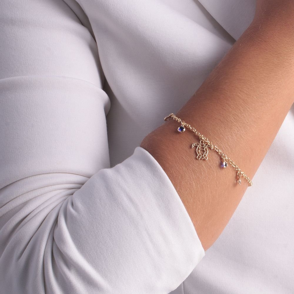 Pll-51-Fo Pulseira De Tartaruga Com Pontos De Luz