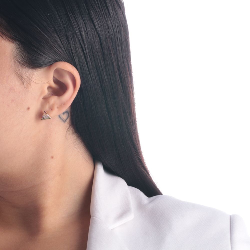 Brd-777-Do Brinco De Círculo Cravejado Com Micro Zircônias C