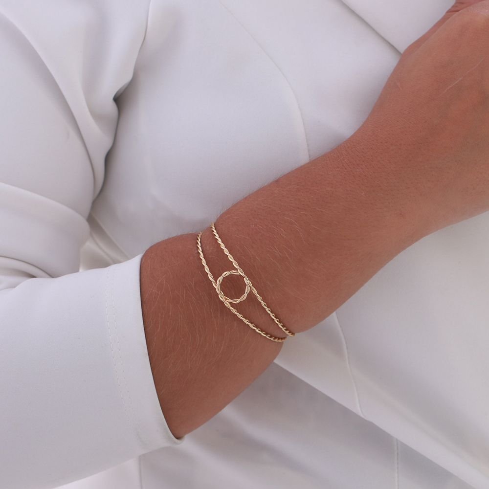 Pst-2665-Fo Bracelete Duplo Fio Torcido