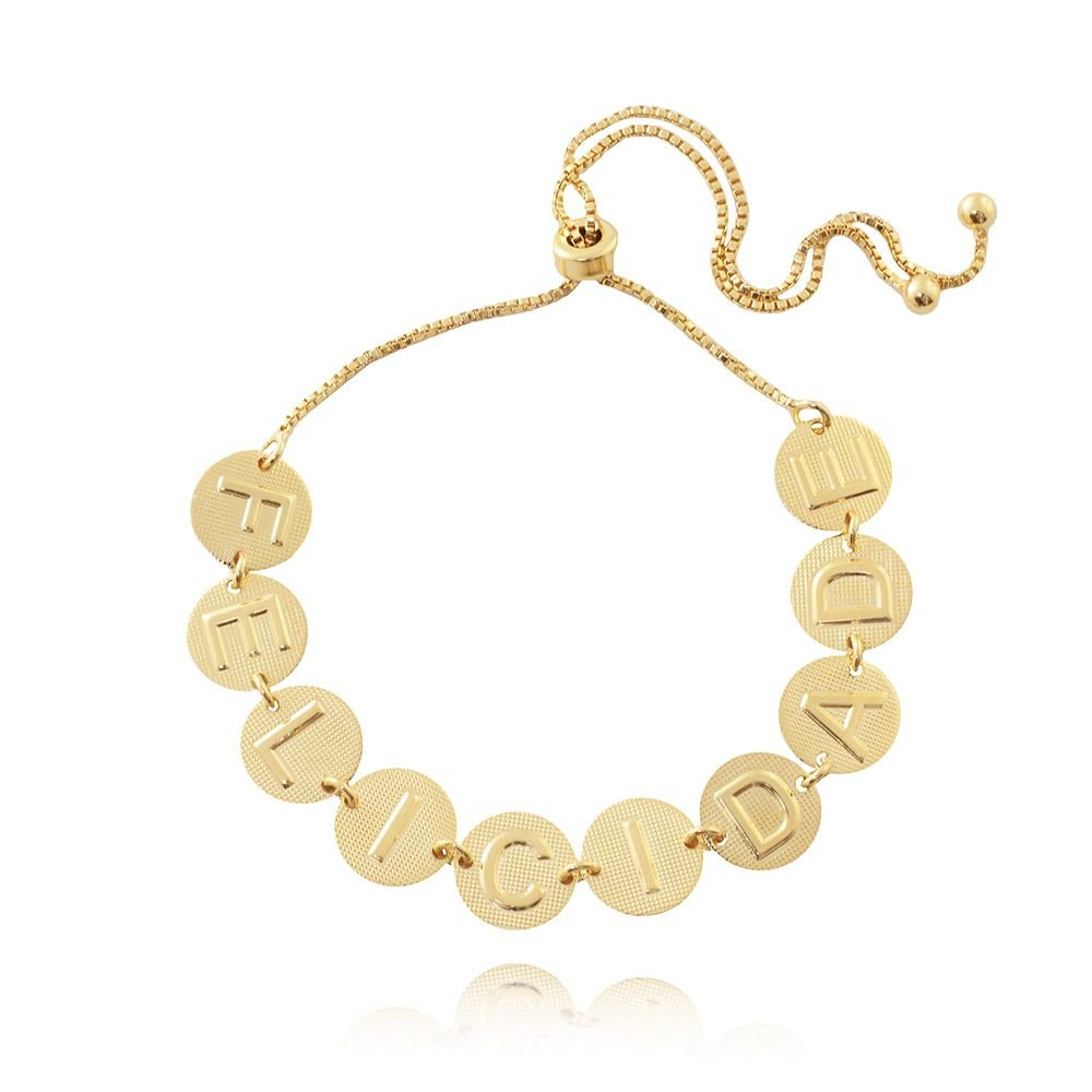Pst-1280-Fo - Pulseira Gravatinha 'Felicidade'